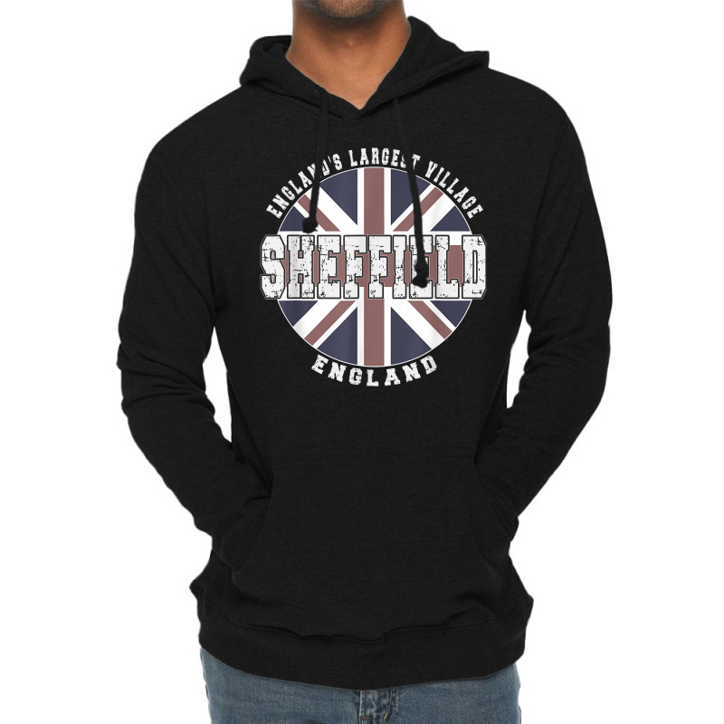 Sheffield England, Vintage English Flag T Shirt Lightweight Hoodie by kylrahal8pot | Artistshot