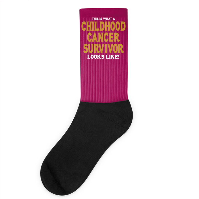 Never Underestimate The Strength Of A Childhood Cancer Warrior Socks | Artistshot