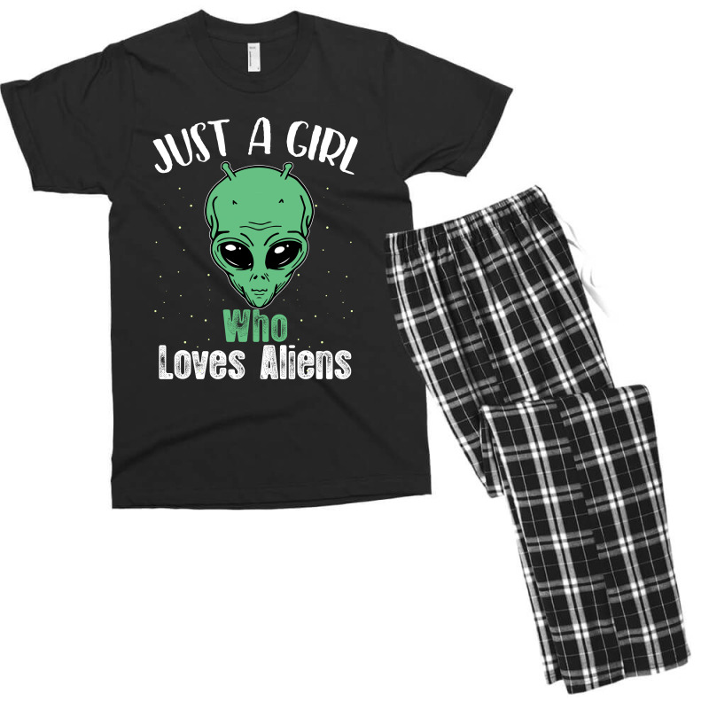 Just A Girl Who Loves Aliens For Dark Men's T-shirt Pajama Set | Artistshot