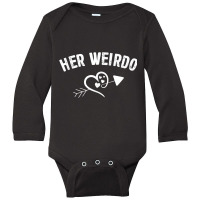 Valentine Day Her Weirdo For Him Couple Matching Dress T Shirt Long Sleeve Baby Bodysuit | Artistshot