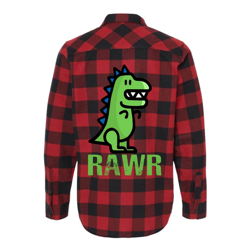 Dinosaur Rawr Flannel Shirt | Artistshot