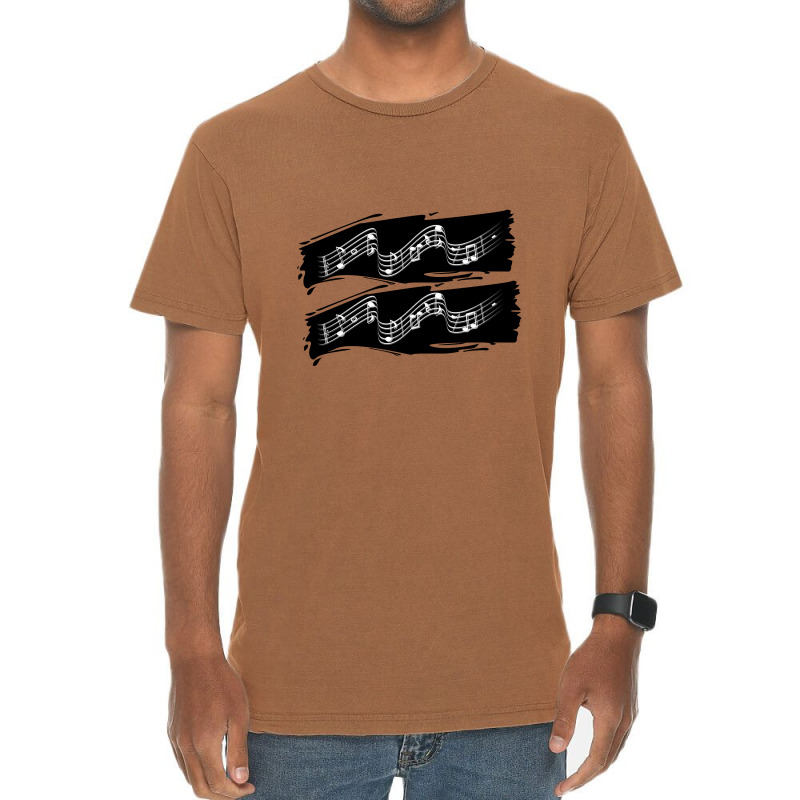 Musical Notes Black White Modern Vintage T-shirt | Artistshot