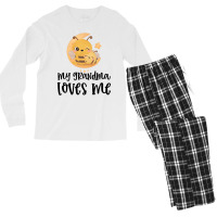 Bees Moon My Grandma Loves Me Men's Long Sleeve Pajama Set | Artistshot