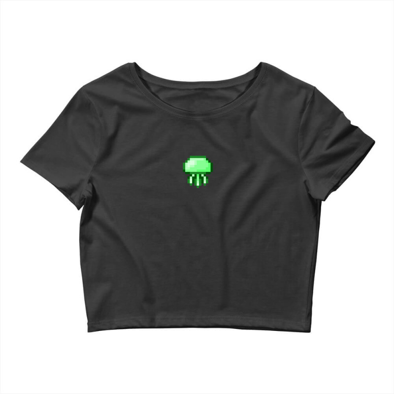 Terrarium Green Jellyfish Crop Top by MernaPutney | Artistshot