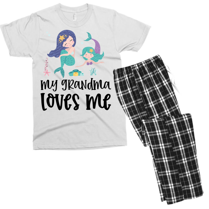 Mermaids My Grandma Loves Me Men's T-shirt Pajama Set by CueTrendyFinds | Artistshot