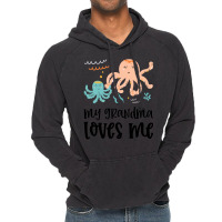 Octopus Grandma Loves Me Vintage Hoodie | Artistshot