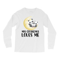 Panda Moon  Grandma Loves Me Long Sleeve Shirts | Artistshot