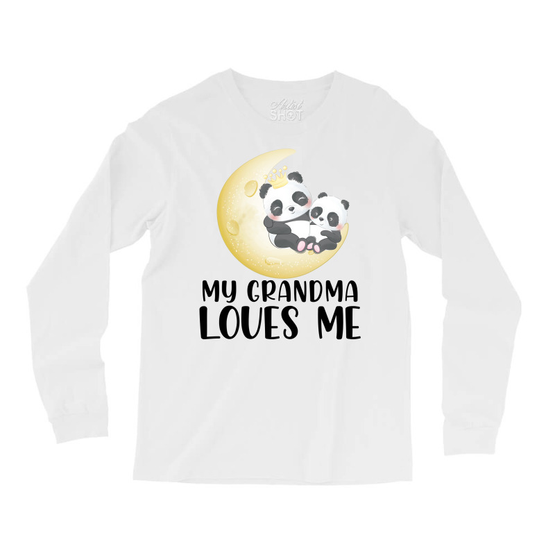 Panda Moon  Grandma Loves Me Long Sleeve Shirts by CueTrendyFinds | Artistshot