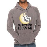 Panda Moon  Grandma Loves Me Vintage Hoodie | Artistshot