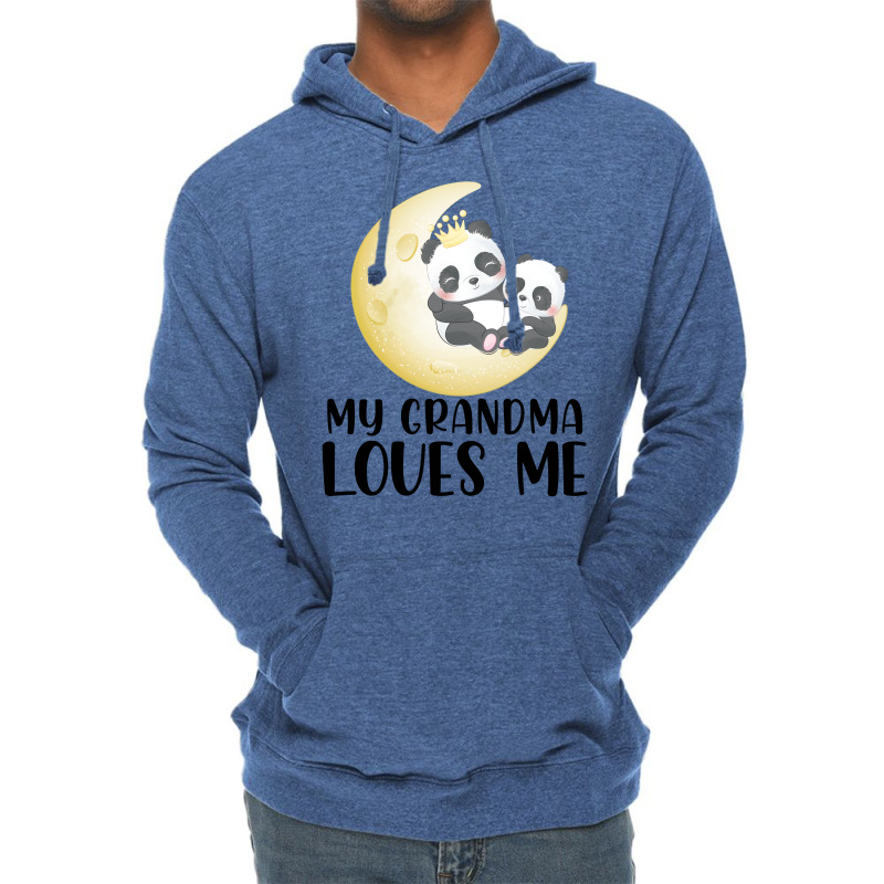 Panda Moon  Grandma Loves Me Lightweight Hoodie by CueTrendyFinds | Artistshot