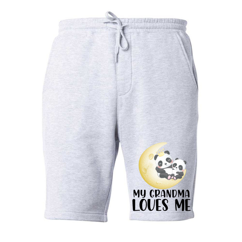 Panda Moon  Grandma Loves Me Fleece Short by CueTrendyFinds | Artistshot