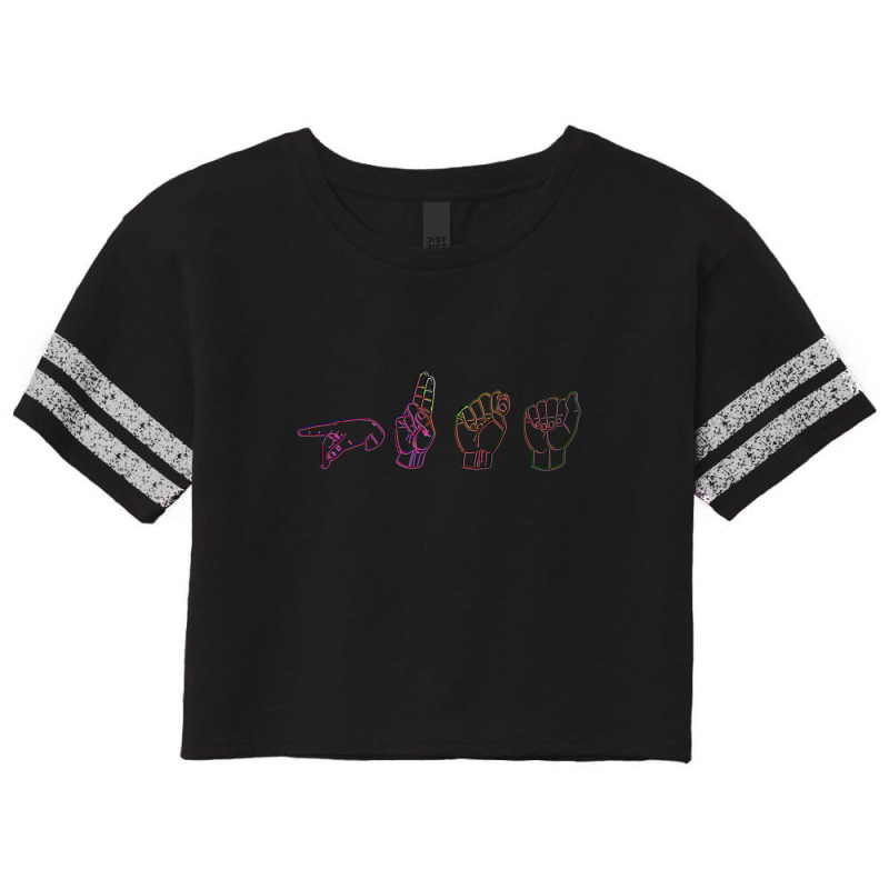 Sign Language Puta 1 Scorecard Crop Tee by StarActon | Artistshot