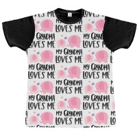 Pink Elephant Grandma Loves Me Graphic T-shirt | Artistshot