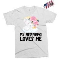 Rabbit Bunnies Pink Roses Grandma Loves Me Exclusive T-shirt | Artistshot