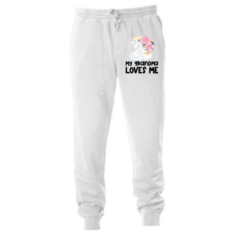 Rabbit Bunnies Pink Roses Grandma Loves Me Unisex Jogger by CueTrendyFinds | Artistshot