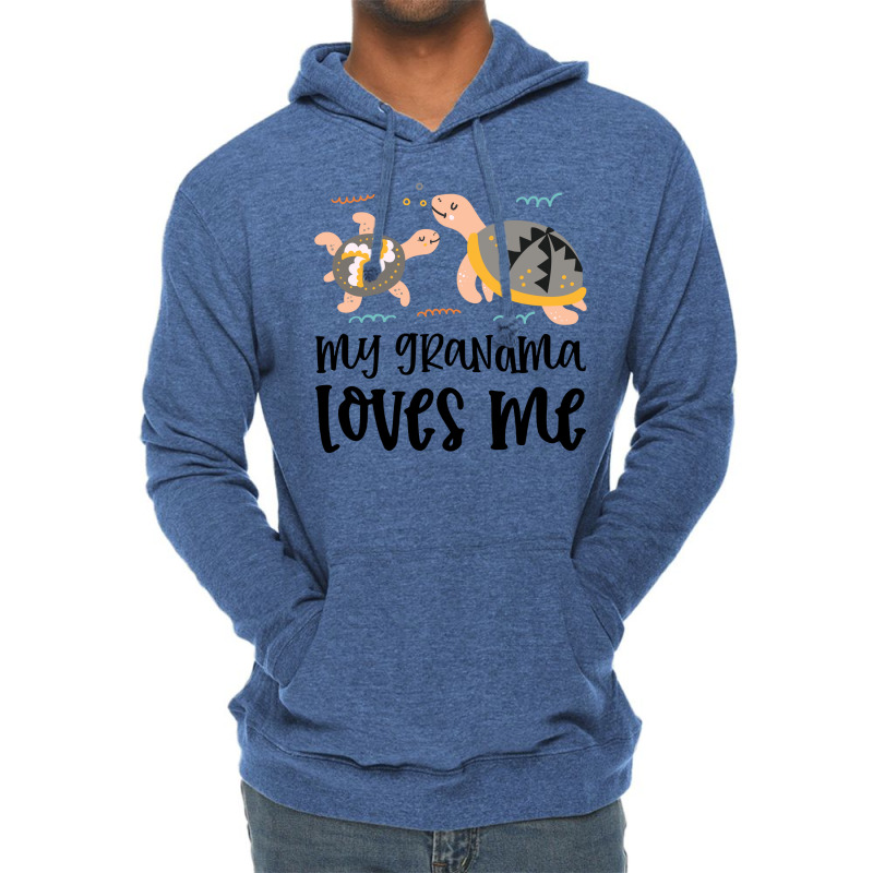 Turtles Grandma Loves Me Lightweight Hoodie by CueTrendyFinds | Artistshot