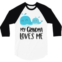 Whales Grandma Loves Me 3/4 Sleeve Shirt | Artistshot