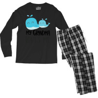 Whales Grandma Loves Me Men's Long Sleeve Pajama Set | Artistshot