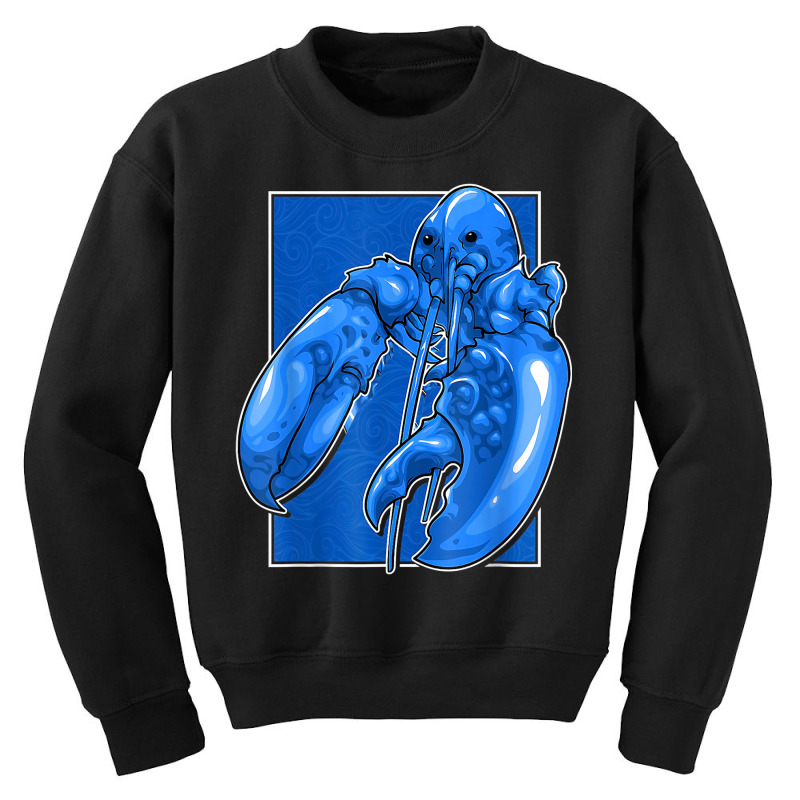 Funny Jumpscare Lobster Meme Blue Crustacean T Shirt Youth Sweatshirt | Artistshot