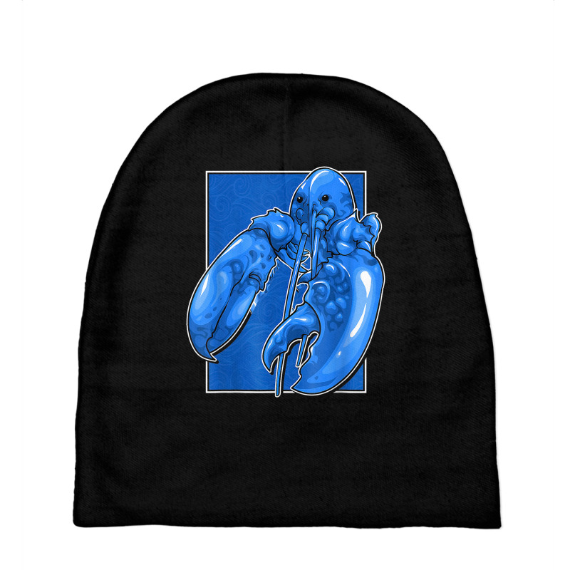 Funny Jumpscare Lobster Meme Blue Crustacean T Shirt Baby Beanies | Artistshot