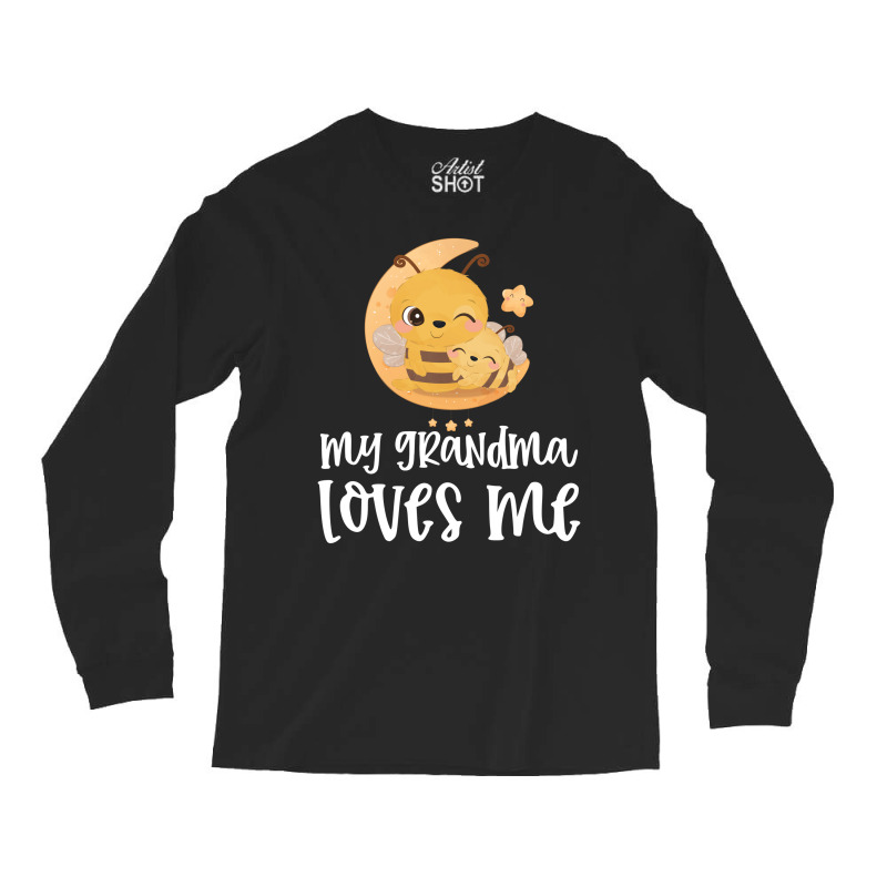 Bees Moon Grandma Loves Me Long Sleeve Shirts by CueTrendyFinds | Artistshot