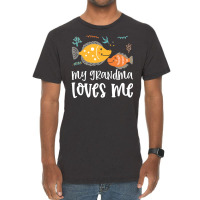 Ffish Grandma Loves Me Vintage T-shirt | Artistshot