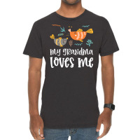 Fish Grandma Loves Me Vintage T-shirt | Artistshot