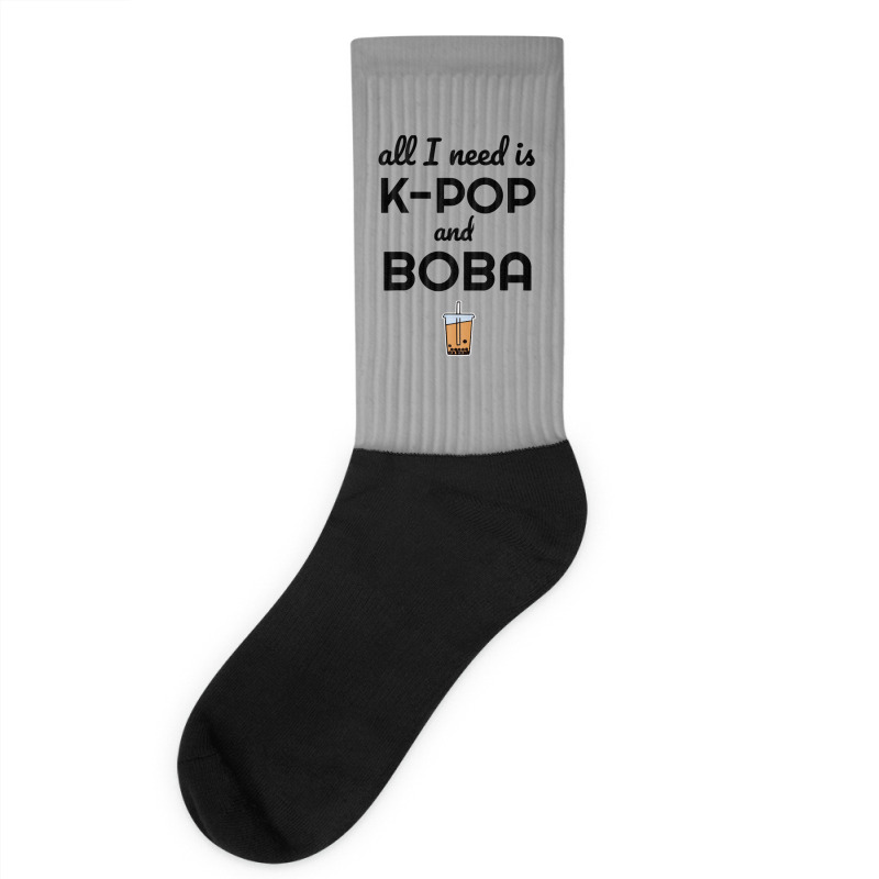 All I Need Is K Pop And Boba Bubble Tea Funny Socks | Artistshot