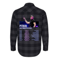 Pitbull Tour Back Flannel Shirt | Artistshot