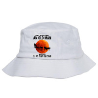 An Old Man Who Loves Sled Dog Racing Bucket Hat | Artistshot