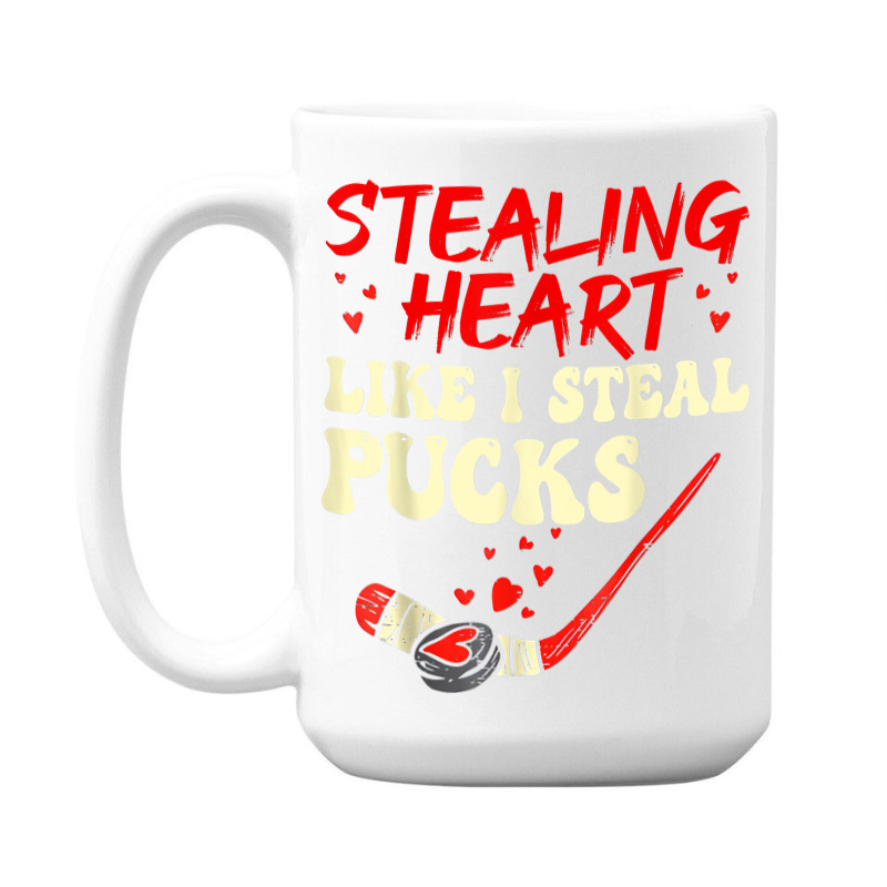 Stealing Heart Like I Steal Pucks Shirt Valentines Day Hocky T Shirt 15 Oz Coffee Mug | Artistshot