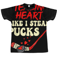 Stealing Heart Like I Steal Pucks Shirt Valentines Day Hocky T Shirt Graphic T-shirt | Artistshot