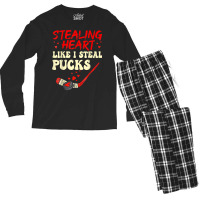 Stealing Heart Like I Steal Pucks Shirt Valentines Day Hocky T Shirt Men's Long Sleeve Pajama Set | Artistshot