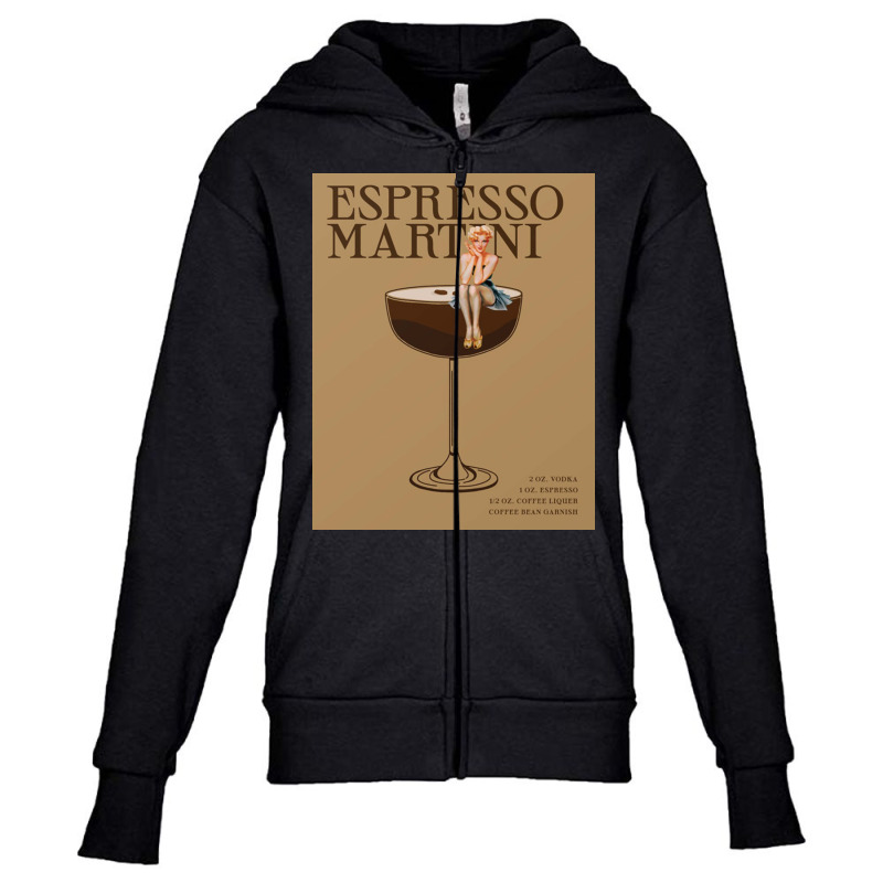 The Espresso Martini Cocktail Youth Zipper Hoodie by myersamb | Artistshot