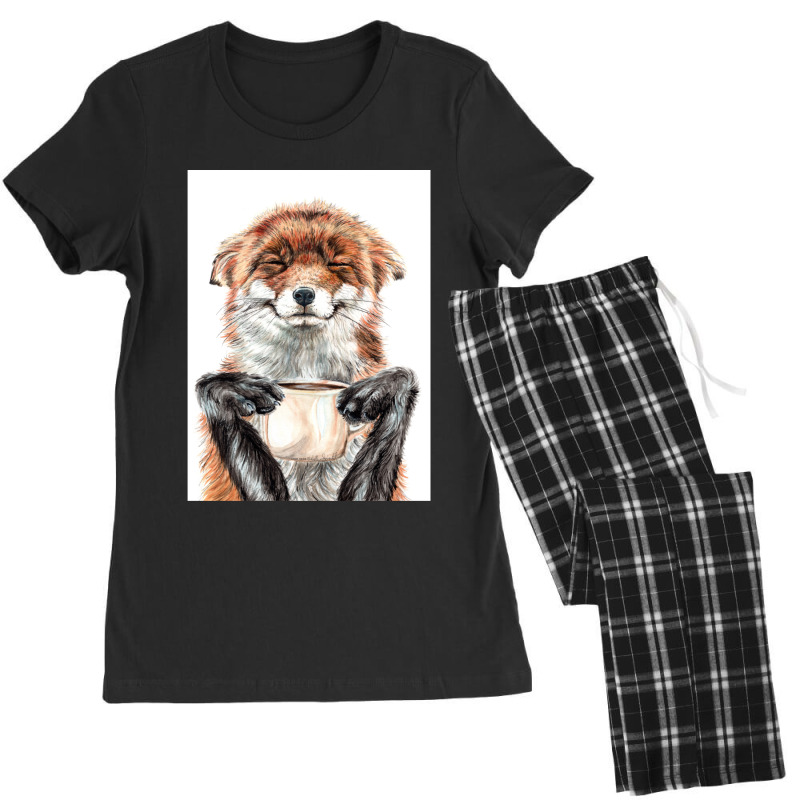 Morning Fox - Cute Coffee Animal Women's Pajamas Set by NicholetteJeanHastings | Artistshot