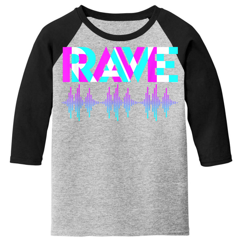 Rave Techno Music Synthesizer Dj Gift Raver T Shirt Youth 3/4 Sleeve | Artistshot