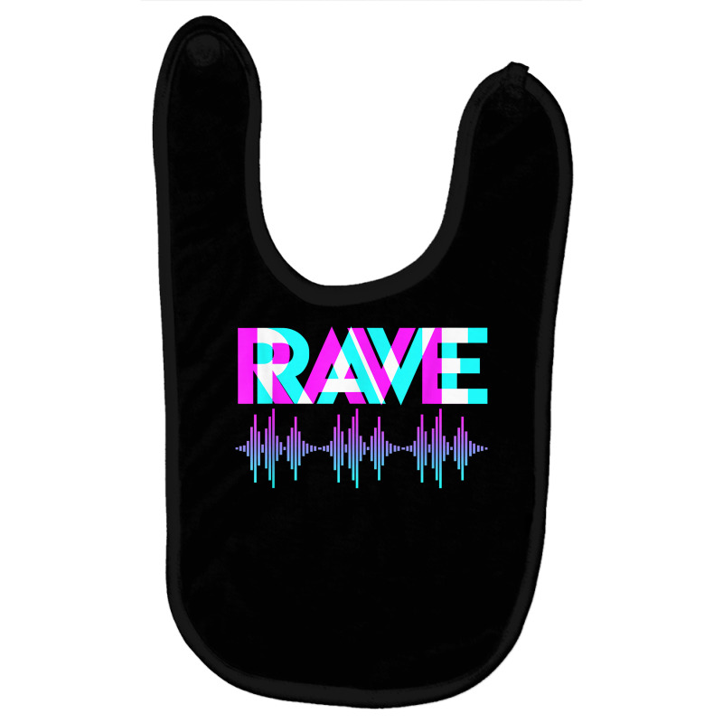 Rave Techno Music Synthesizer Dj Gift Raver T Shirt Baby Bibs | Artistshot