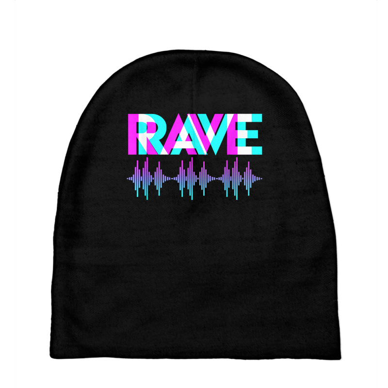 Rave Techno Music Synthesizer Dj Gift Raver T Shirt Baby Beanies | Artistshot