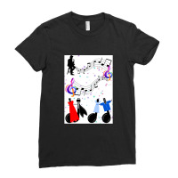 Music Notes Dancing Classic Ladies Fitted T-shirt | Artistshot