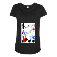 Music Notes Dancing Classic Maternity Scoop Neck T-shirt | Artistshot