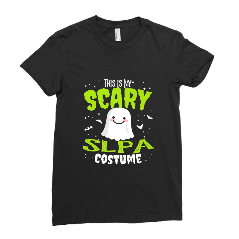 Funny Halloween This Is My Scary Slpa Custome Speech Aide Premium Ladies Fitted T-Shirt by JennetteMichelleBrink | Artistshot