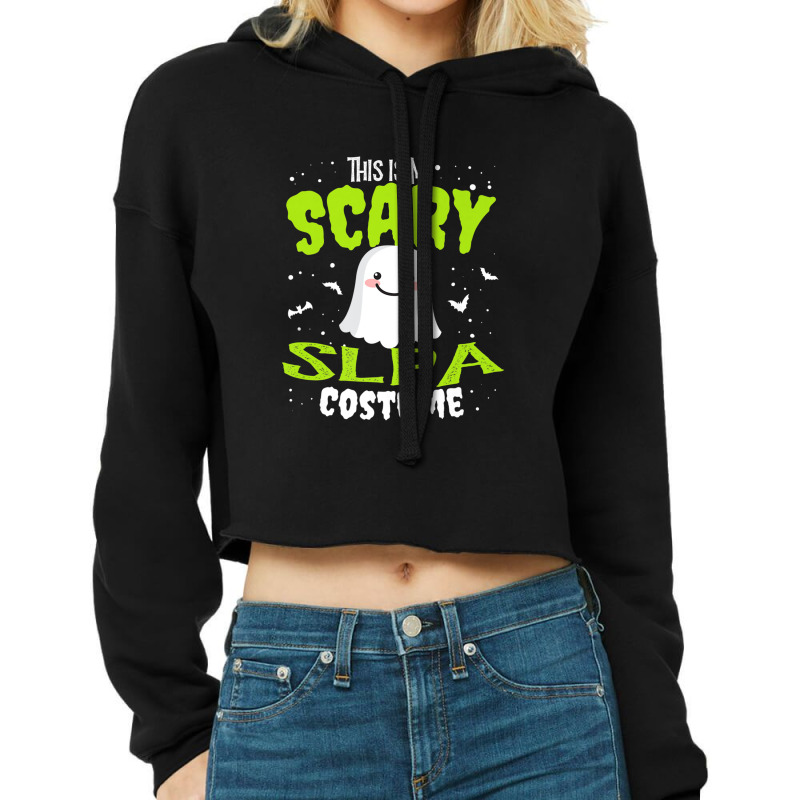 Funny Halloween This Is My Scary Slpa Custome Speech Aide Premium Cropped Hoodie by JennetteMichelleBrink | Artistshot