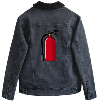 Fire Extinguisher 11 Unisex Sherpa-lined Denim Jacket | Artistshot