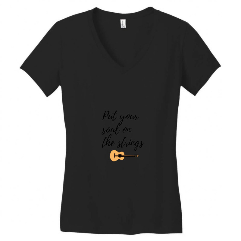 Put Your Soul On The Strings Women's V-Neck T-Shirt by JacquelineNoneJordan | Artistshot