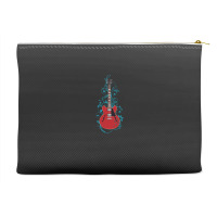 Red Semihollow Electric Guitar Flowering Vines 1 Accessory Pouches | Artistshot