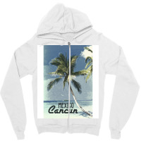 Cancun Mexico ✪ Vintage Style Poster (1) Zipper Hoodie | Artistshot