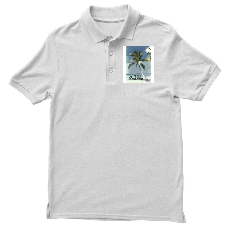 Cancun Mexico ✪ Vintage Style Poster (1) Men's Polo Shirt | Artistshot