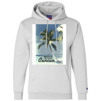 Cancun Mexico ✪ Vintage Style Poster (1) Champion Hoodie | Artistshot