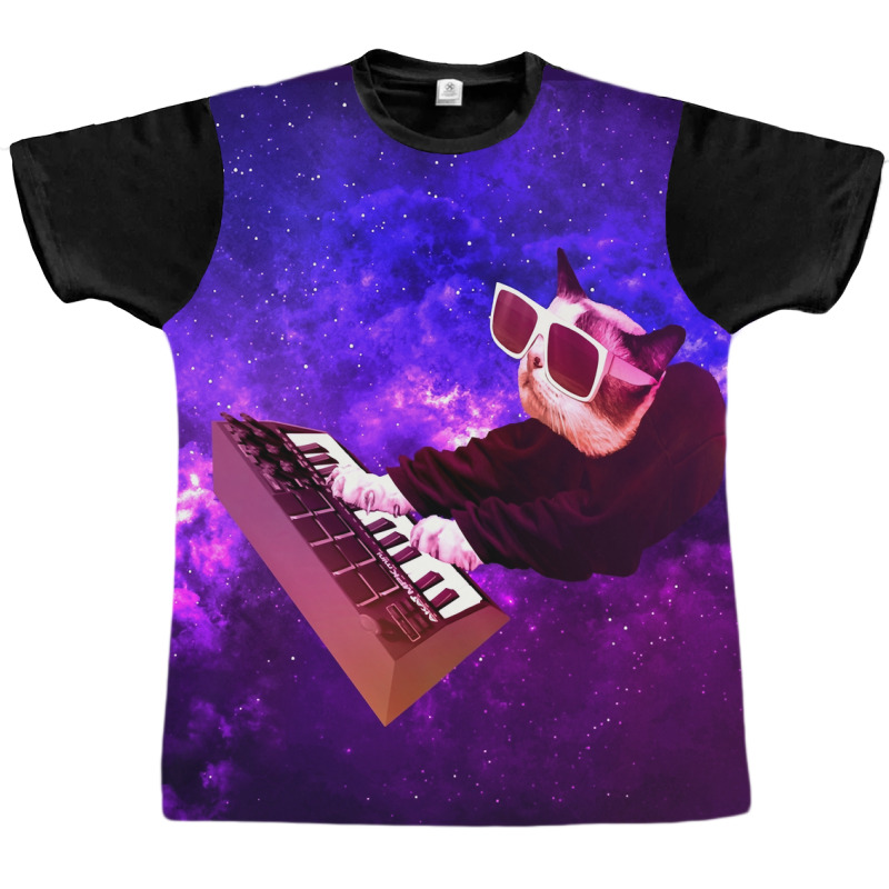 Keyboard Cat Galaxy Graphic T-shirt | Artistshot