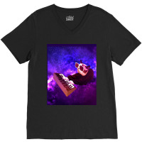 Keyboard Cat Galaxy V-neck Tee | Artistshot